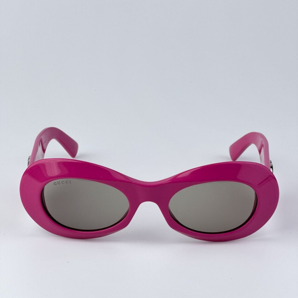 Gucci GG1696S 004 BRAND NEW Sunglasses Fuchsia Pink Grey Women Oval